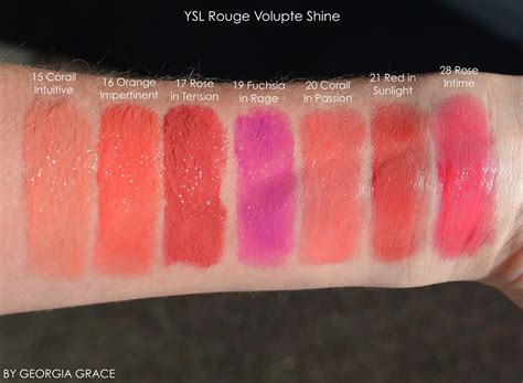 ysl rouge volupte shine 46|ysl rouge volupte shine swatches.